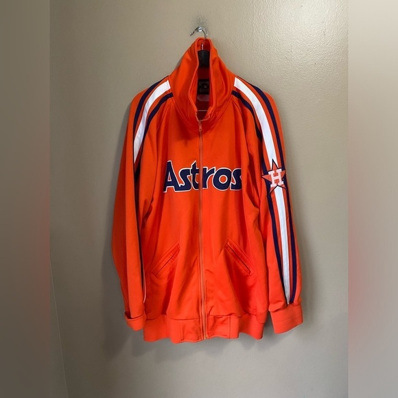 Vintage 2000s Houston Astros Cooperstown Collection Majestic Track Jacket - Picture 1 of 5